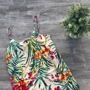One Clothing Tropical Floral Dress w/ Straps, M